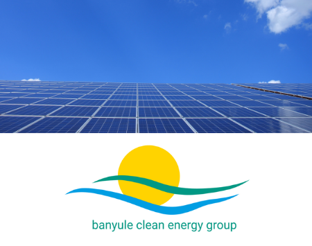 Banule Energy Group logo and solar panels
