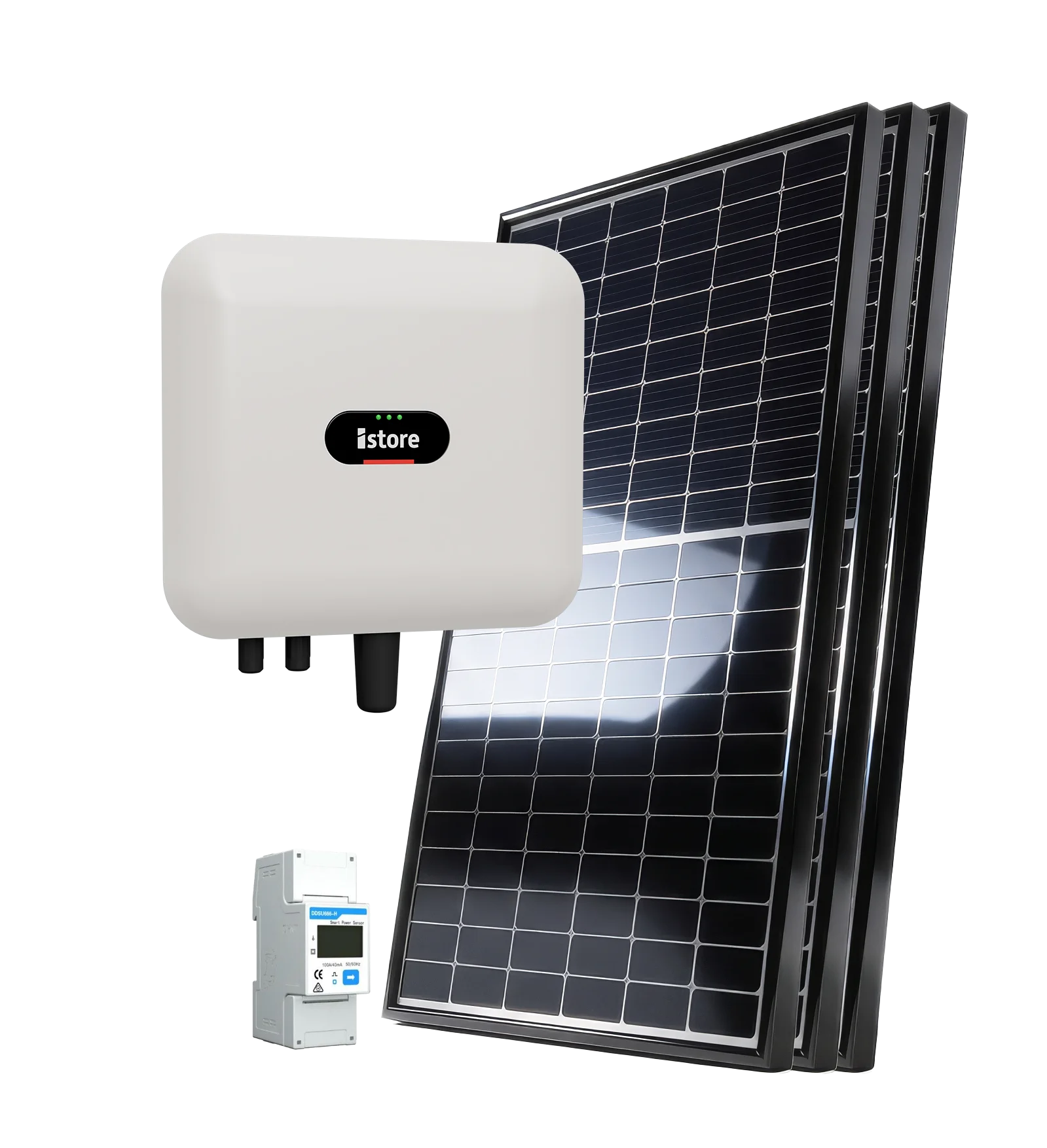 Premium Solargain solar package with iStore hybrid inverter, solar panels and smart meter
