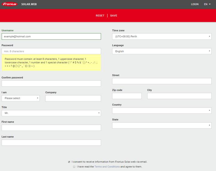 Fronius Registration Step 2 Image