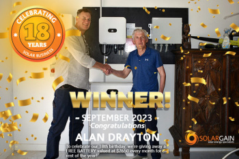 Solar Battery Winner - Alan Drayton