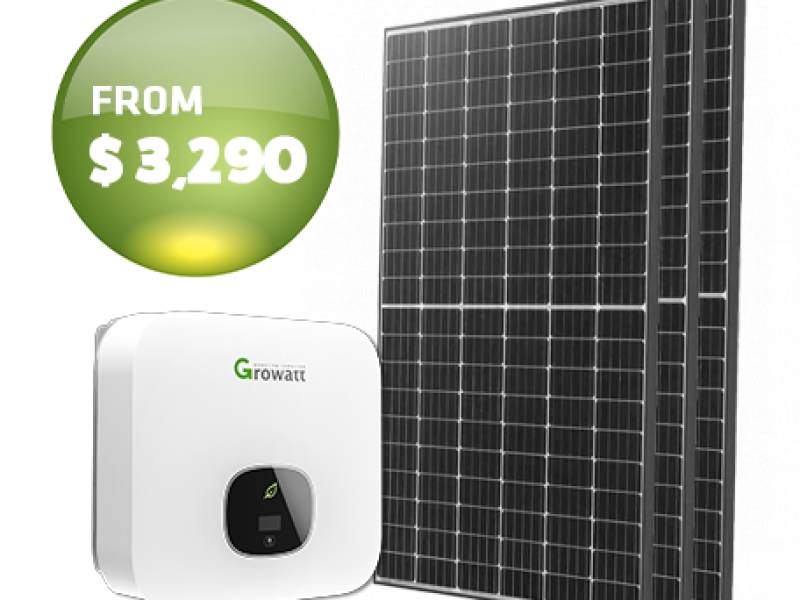 6.6kW Growatt inverter and panels $3290