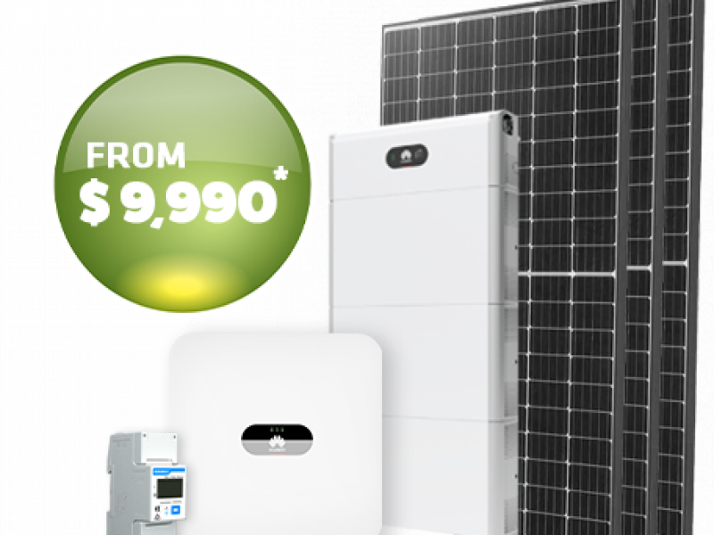 Solar and battery $9,990