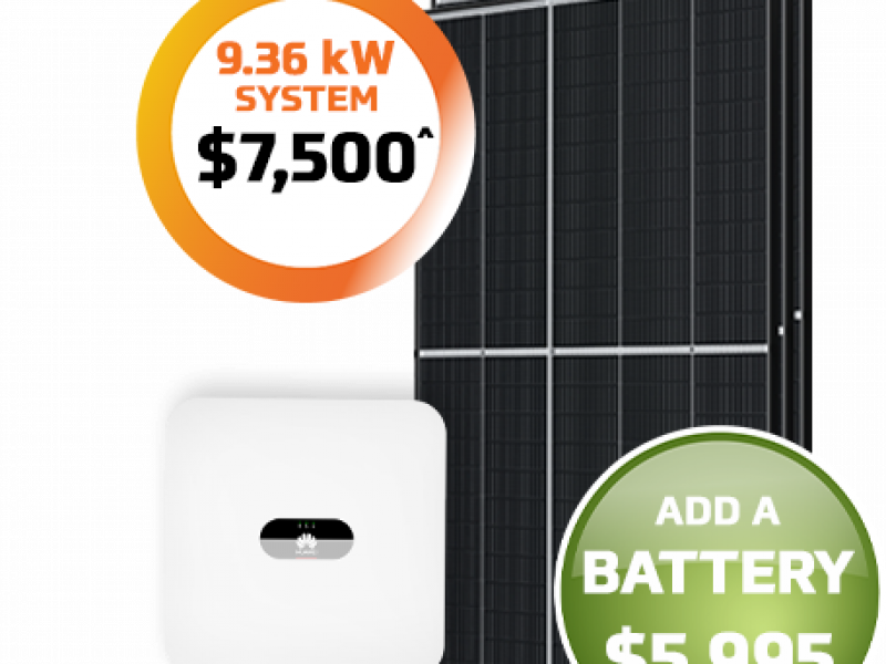 9.36 kW System for $7,500