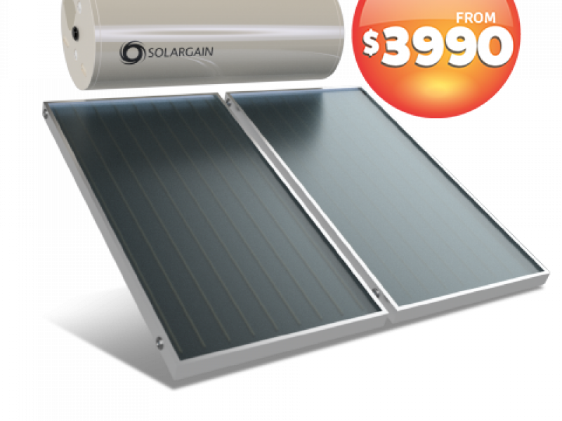 Twin panel hot water from $3990