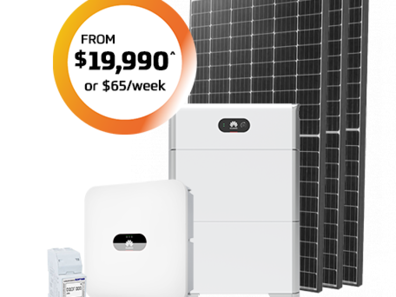 10kw Solar Battery Package from $19,990* or $65* per week