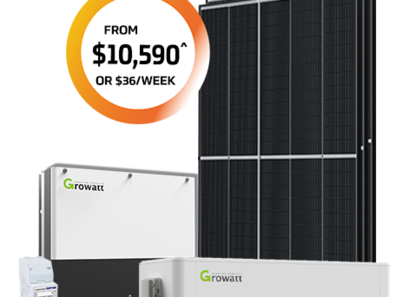 Solar Battery Package from $10,590 or $36 per week