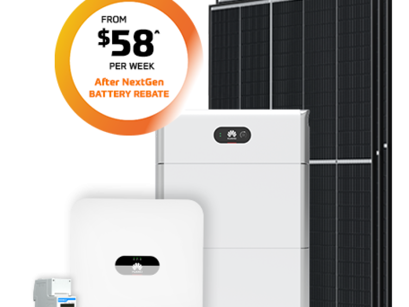 10.2kW system and battery from $58 per week