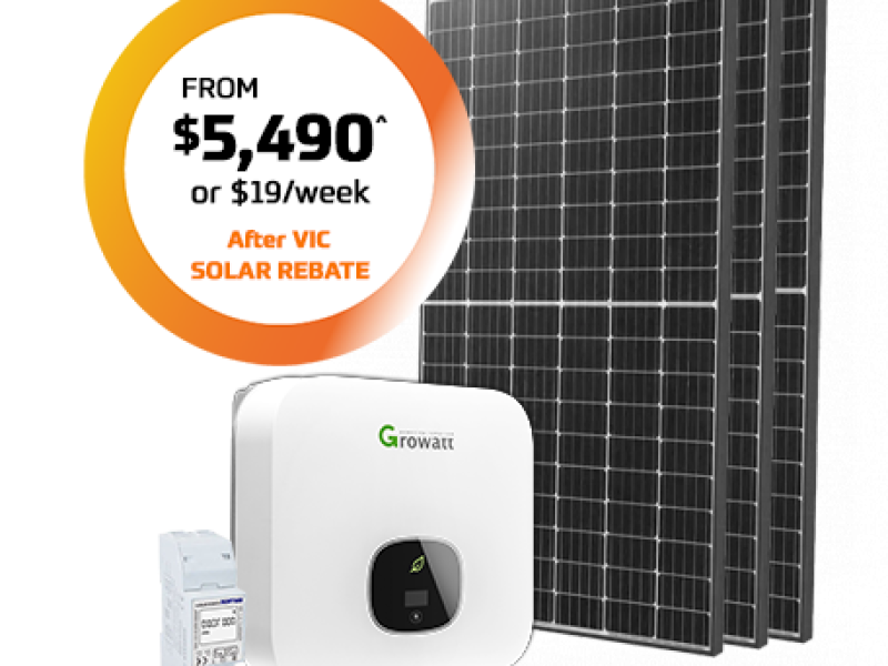 6.6kw Battery Ready Solar from $5,490* or $19* per week