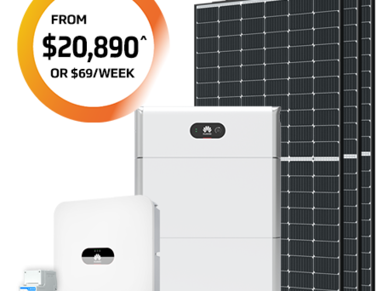 10.3kw Solar with Battery Package from $20,890* or $69* per week