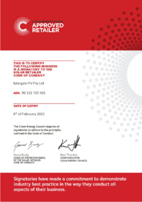 Cec Approved Solar Retailer Certificate Solar Panels Solar Energy Power Systems Solargain